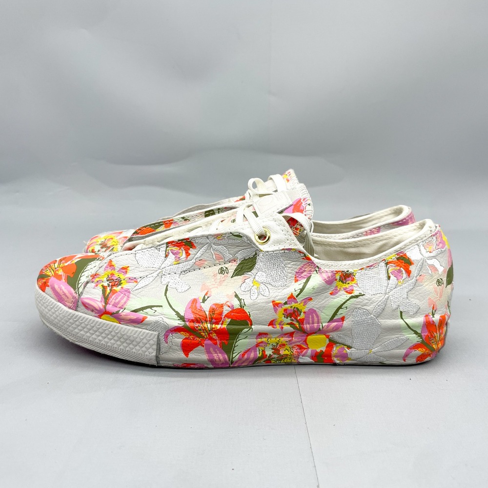 Converse PatBo Womens 8 Chuck Taylor All Star CTAS Floral Leather Sneakers Shoes - Picture 5 of 12